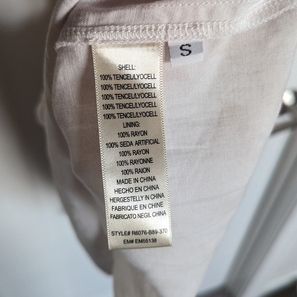 Anthropologie Cloth & Stone Evanne Halter Mini Dress - Tan and White sz S - Picture 6 of 6